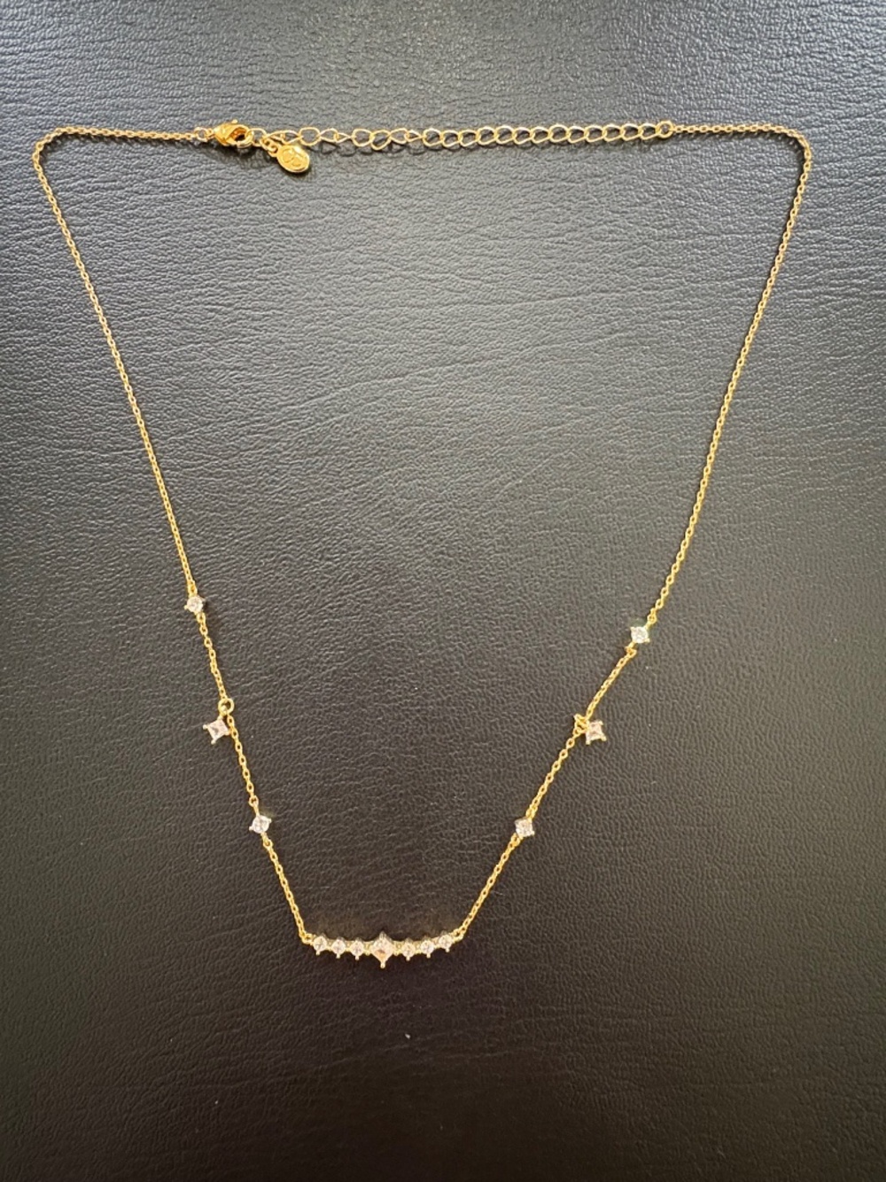 Delicate Crystal and Gold Necklace- Girls Crew